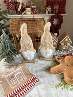 ULTIMI!  Gnomo MIKA in panno e legno h 29cm