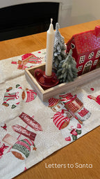 Runner in lurex LETTERS TO SANTA 45x140cm