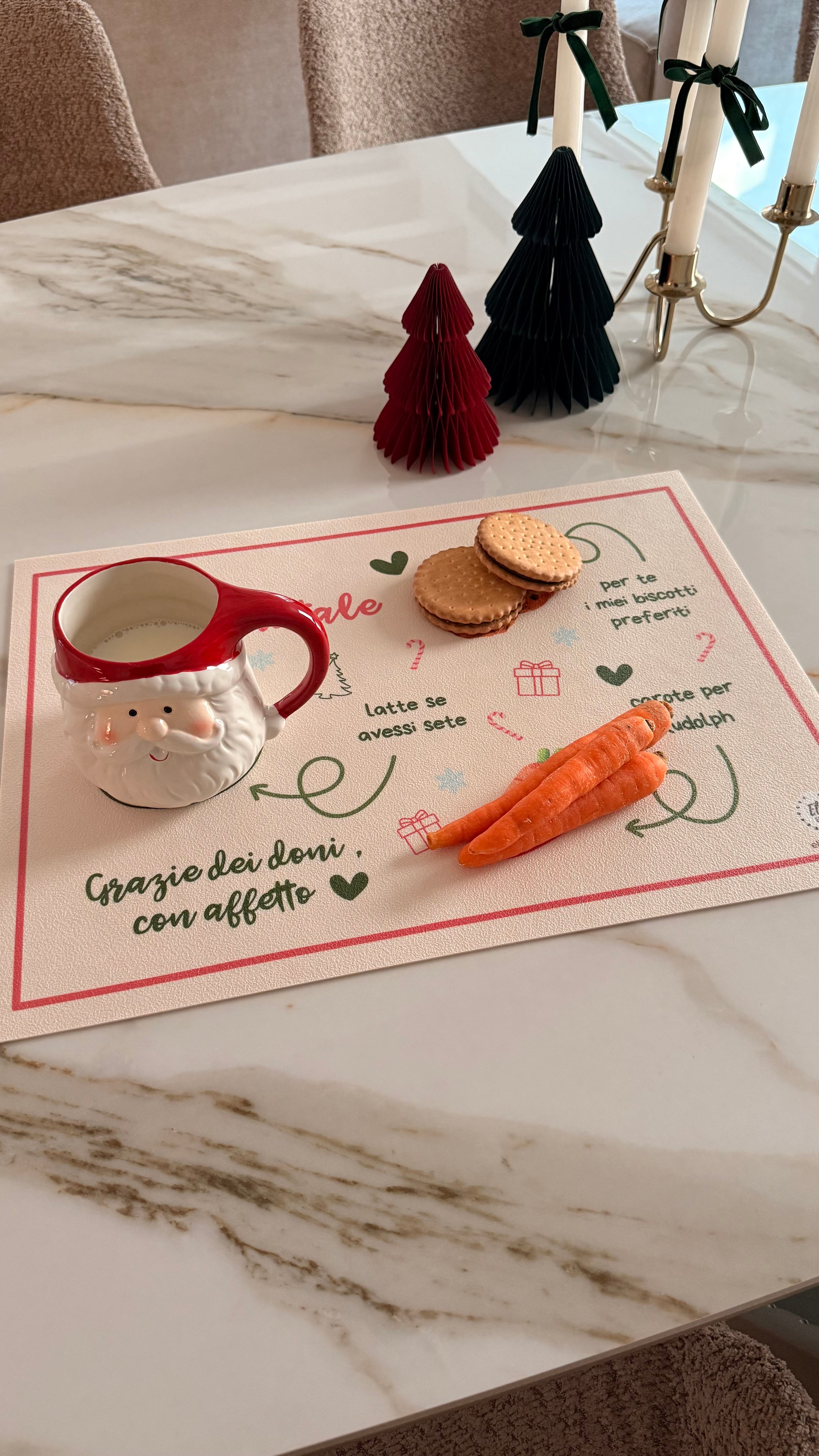 NUOVE tovagliette CARO BABBO NATALE