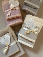 Coppia spugne viso + ospite NEW simil BORBONESE - 4 colori