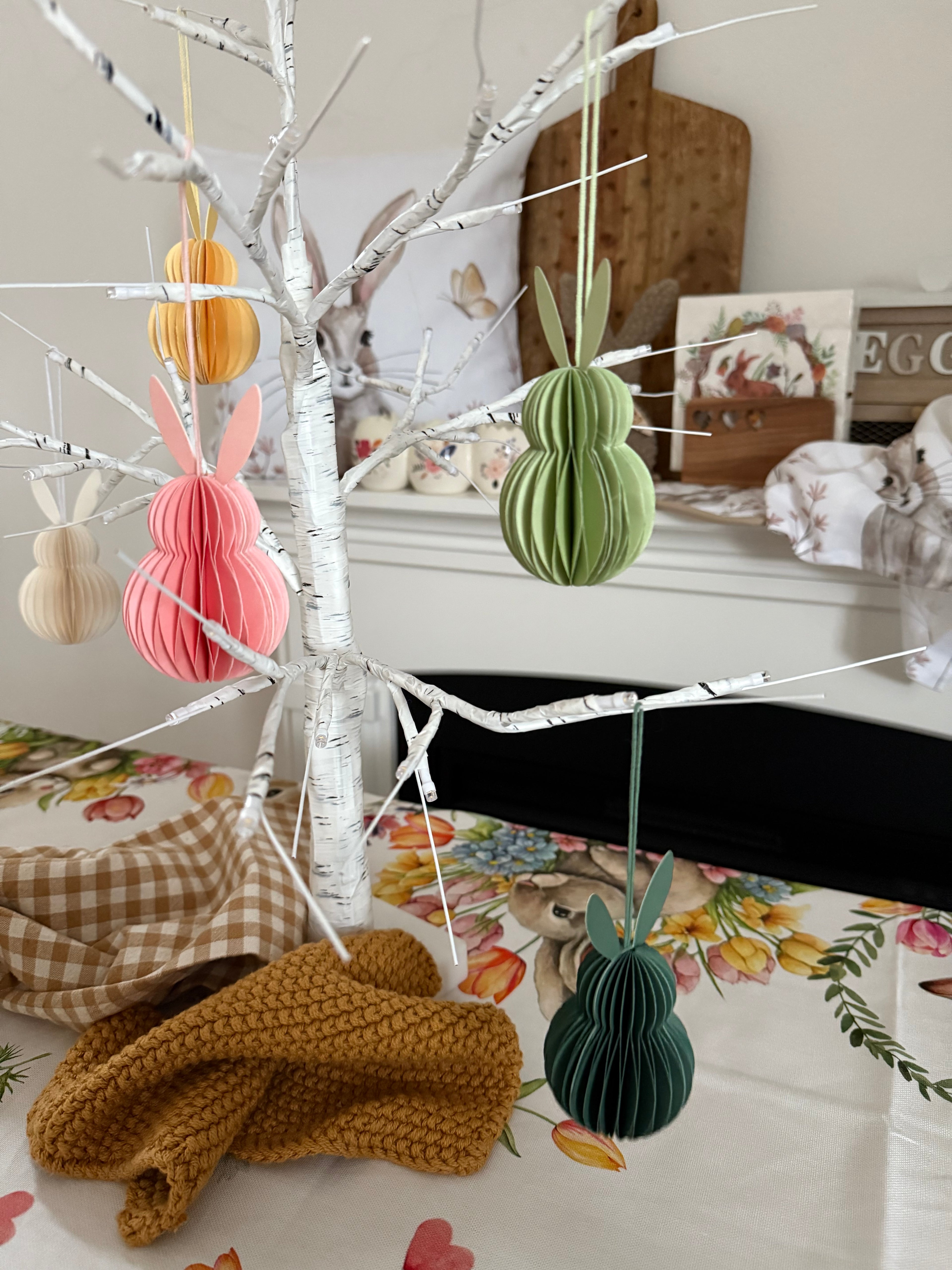 Coniglietti ORIGAMI da appendere - 5 colori