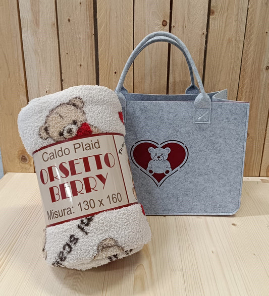 Plaid TEDDY 130x160cm + borsa