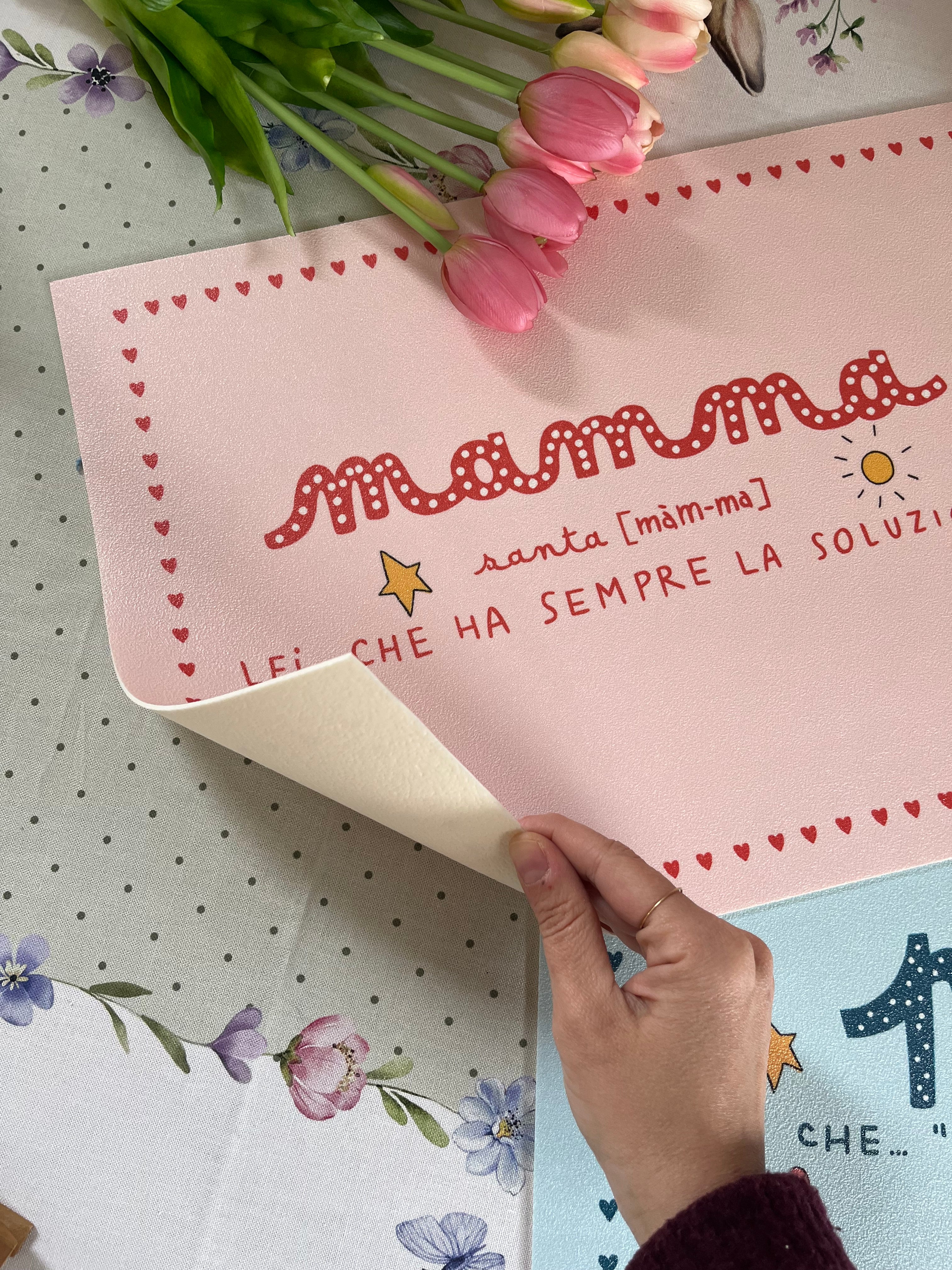 NUOVE tovagliette MAMMA PAPA' (vendute singolarmente)