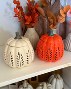 Bruciatore oli profumati / cera di soia ZUCCA in 2 colori