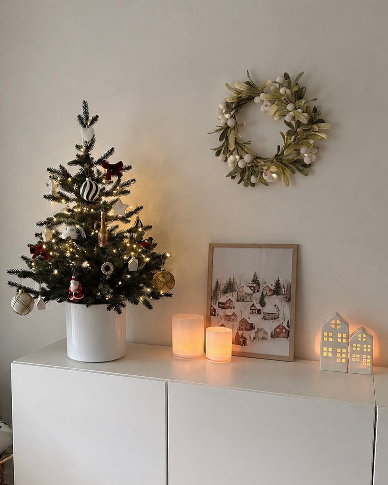 ULTIME! -50% sconto ✨Ghirlanda WHITE BERRIES 25cm diametro