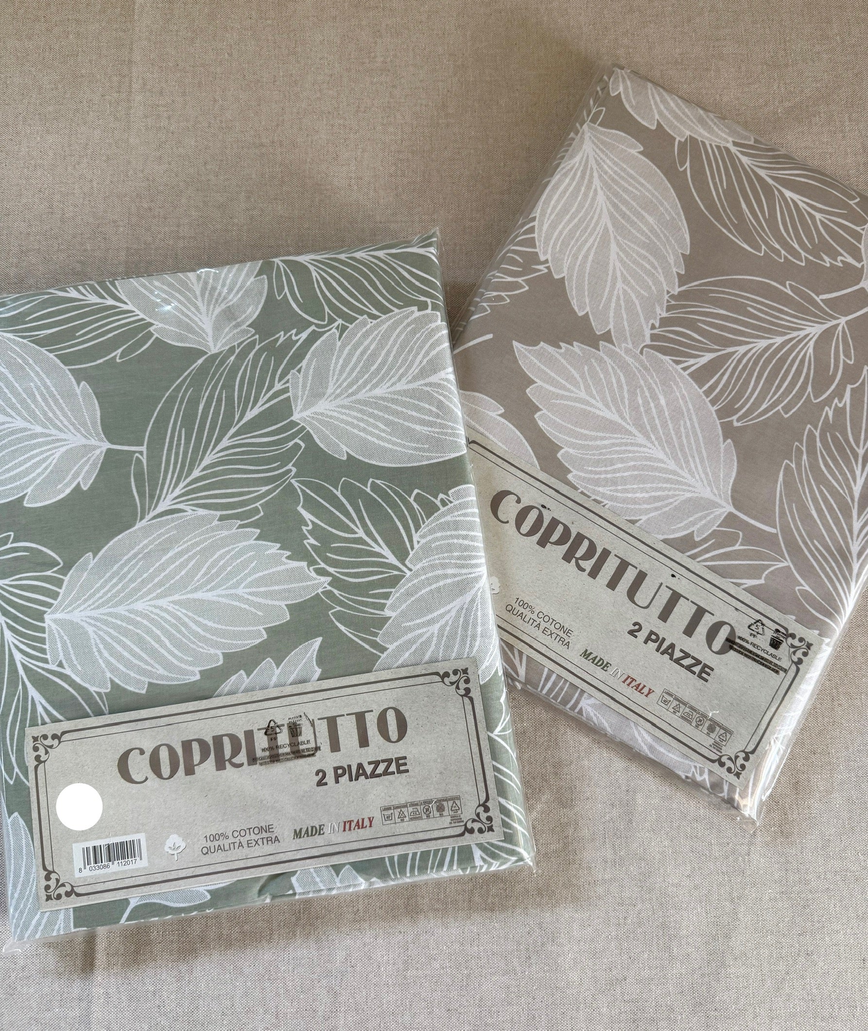 Telo arredo / Copriletto matrimoniale NATURA 100% cotone