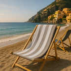 Telo mare spugna velour RIGHE BEIGE personalizzato