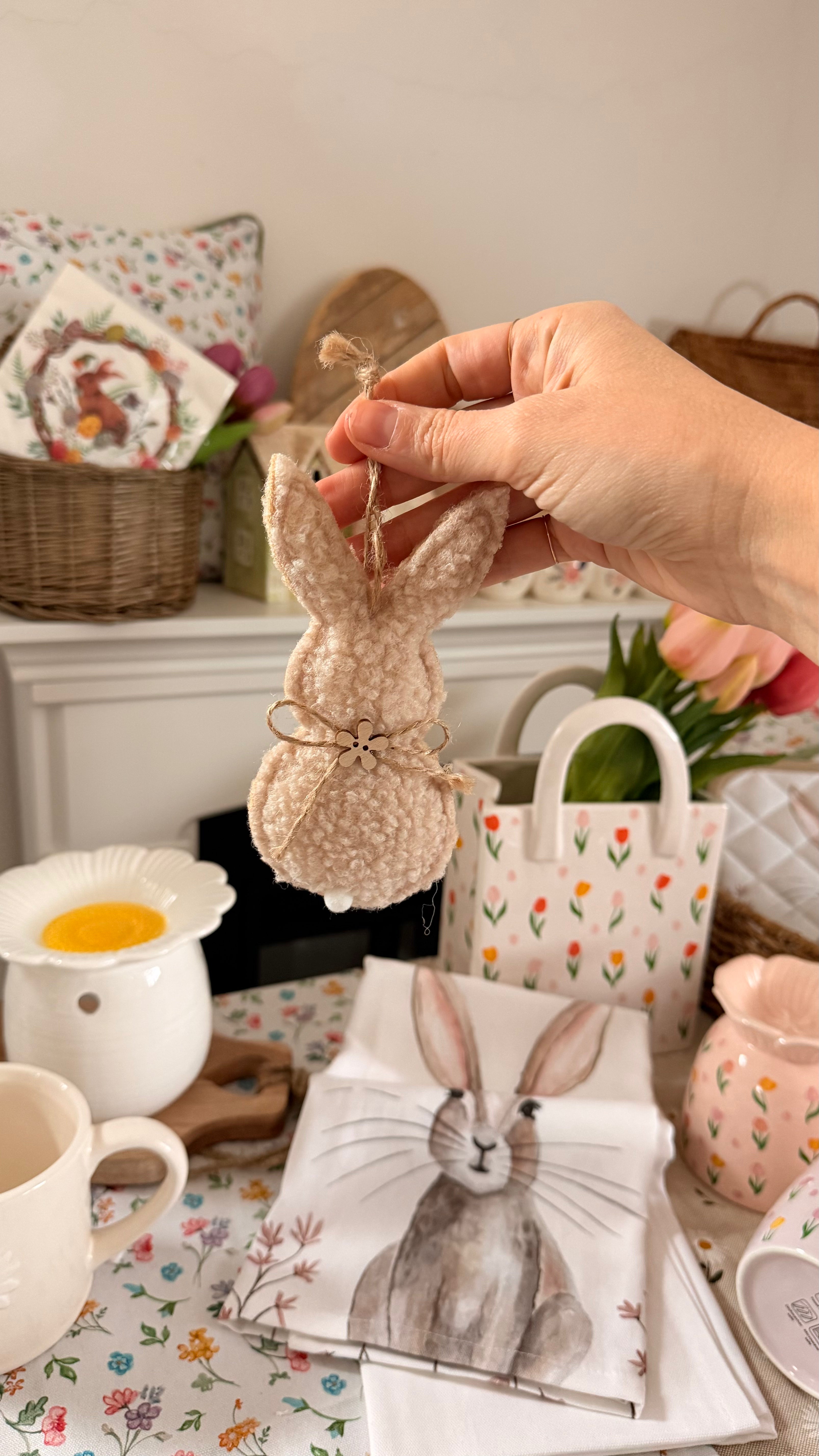 Coniglietti BUNNY morbidosi da appendere - 3 colori