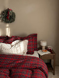 Parure Copripiumino TARTAN ROSSO