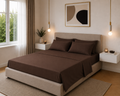 Completo letto tinta unita CIOCCOLATO - 3 misure