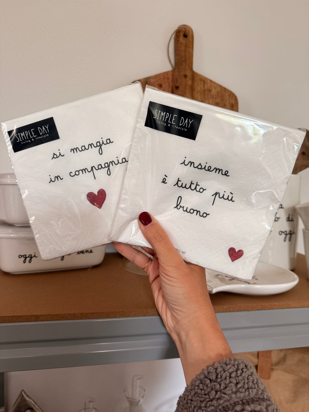 Tovaglioli di carta INSIEME TUTTO E' PIU' BUONO - SI MANGIA IN COMPAGNIA