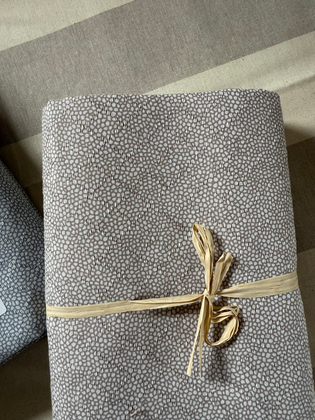 Telo arredo / Copriletto matrimoniale SIMIL BORBONESE in piquet di cotone