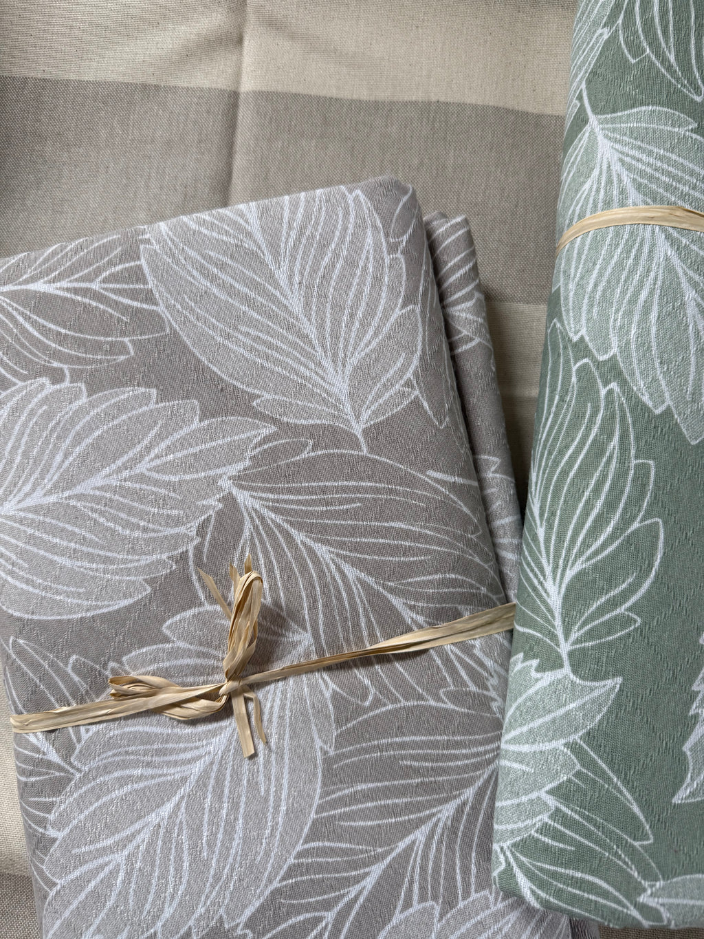 Telo arredo / Copriletto matrimoniale NATURA in piquet di cotone