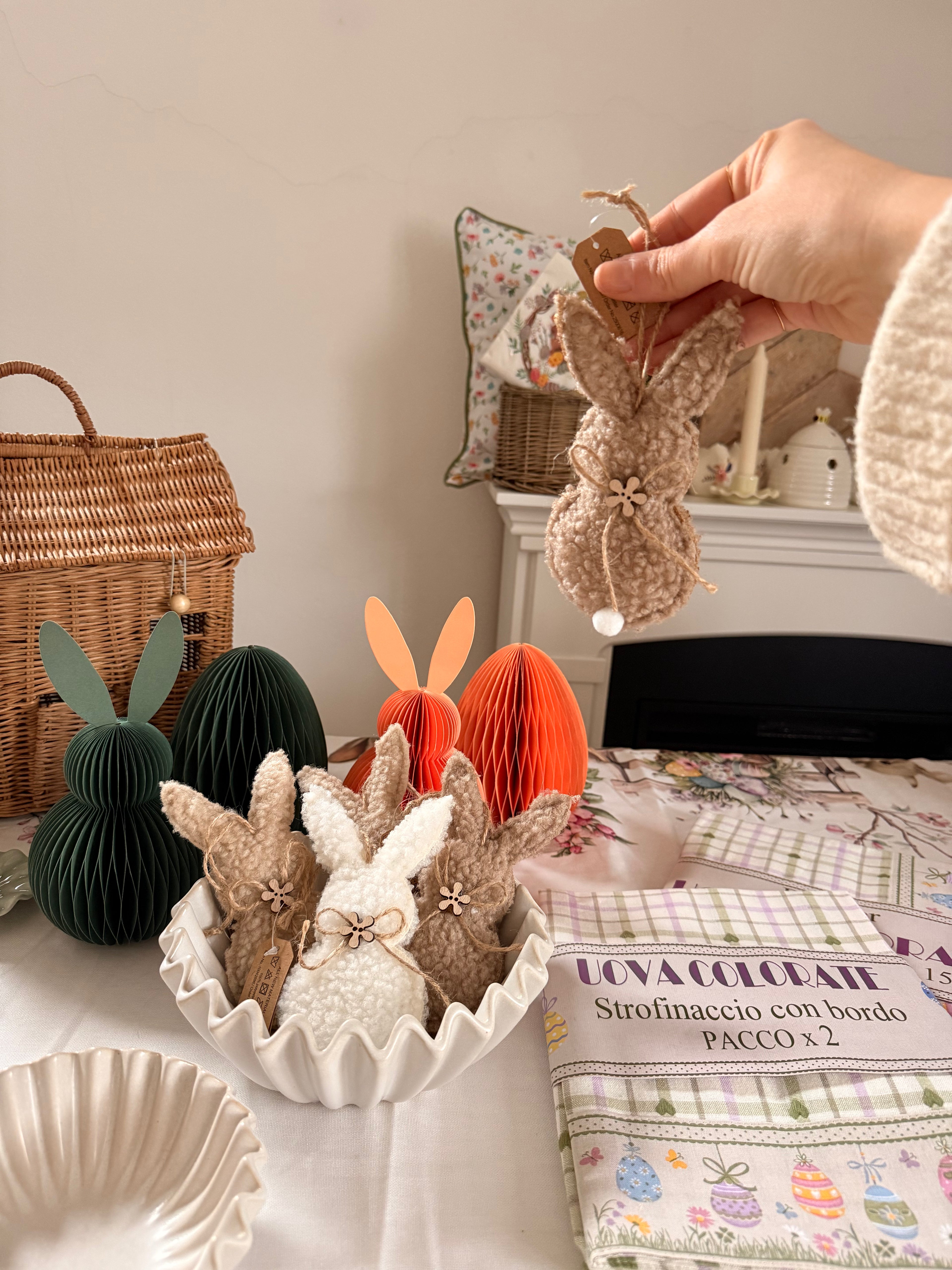 Coniglietti BUNNY morbidosi da appendere - 3 colori