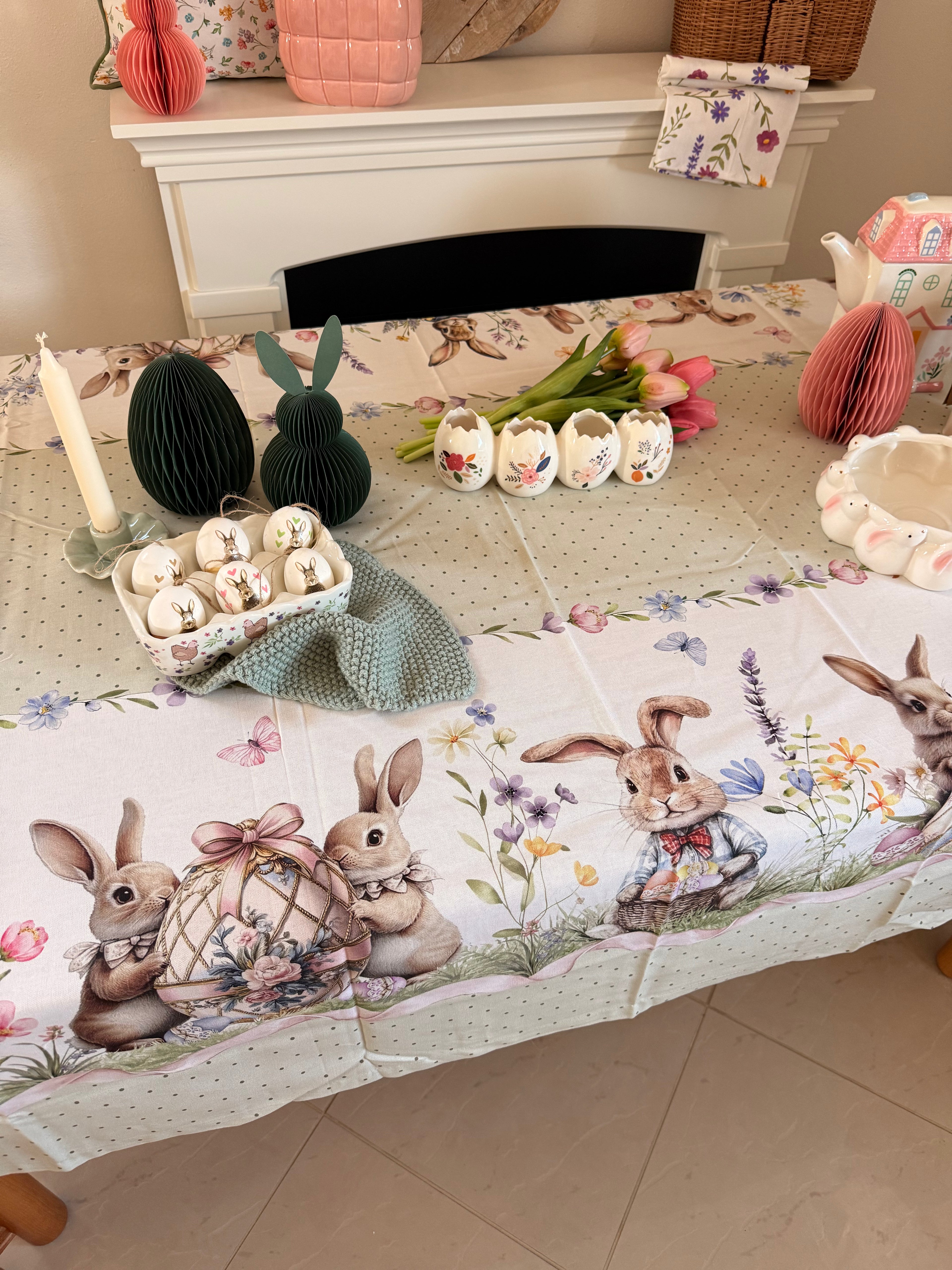 Tovaglia GREEN RABBIT in stampa digitale
