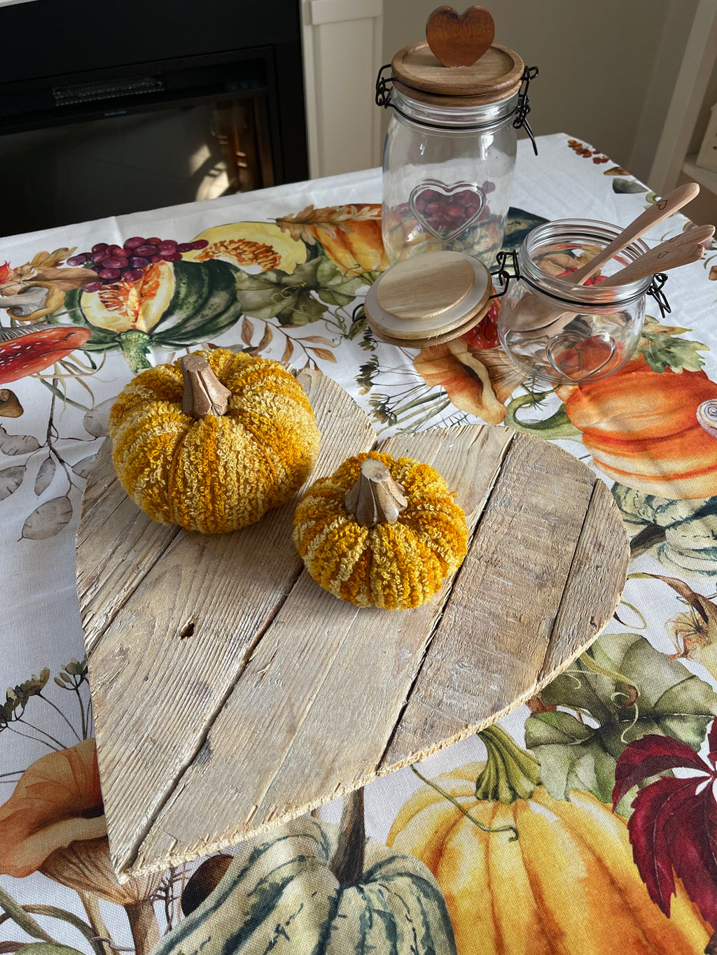 Decorazione ZUCCA GIALLA in tessuto bouclè - 2 misure