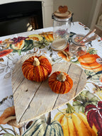 Decorazione ZUCCA ARANCIONE in tessuto bouclè - 2 misure