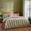 Set Copripiumino matrimoniale STRIPES VERDE PESCA