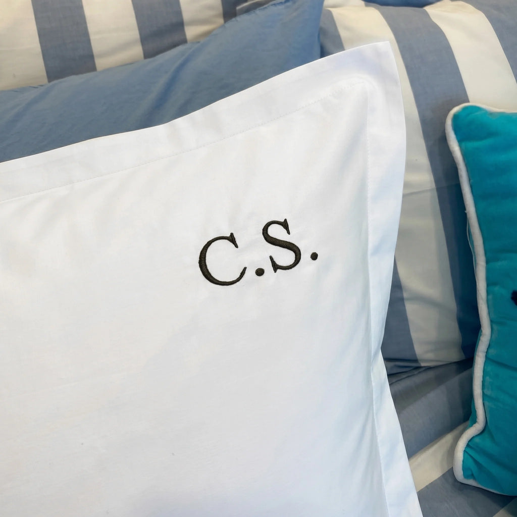 Coppia di federe tinta unita 100% cotone VARI COLORI - personalizzabili con ricamo