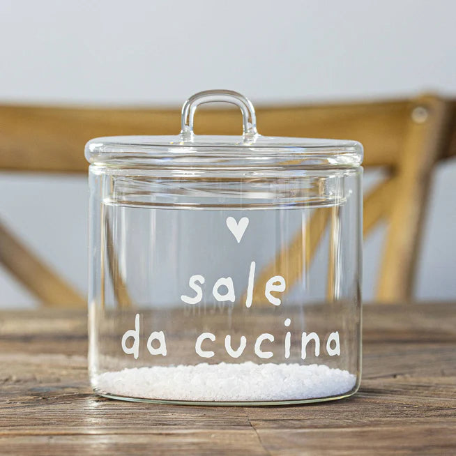 Barattolo in vetro borosilicato SALE DA CUCINA