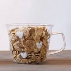 Tazza CUORICINI BIANCHI in vetro borosilicato