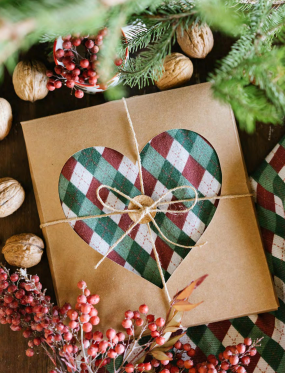 Set 2 strofinacci WINTER con pack a cuore