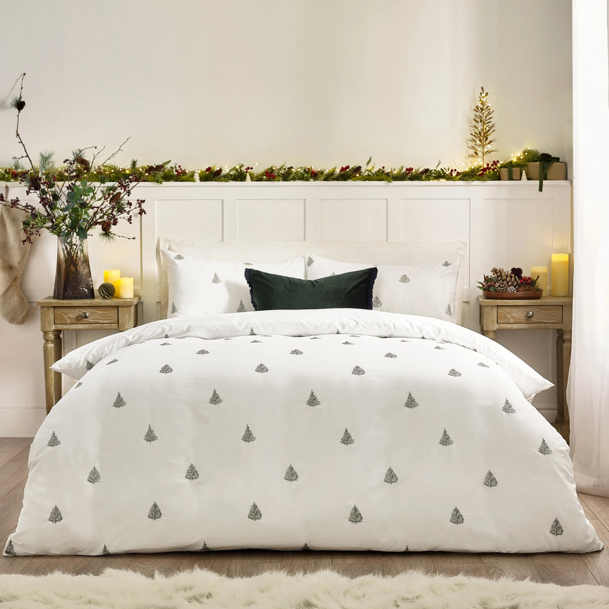 Set Copripiumino matrimoniale WHITE XMAS double face