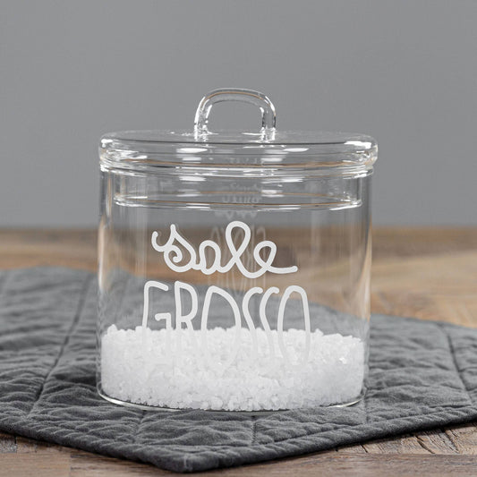 Barattolo in vetro borosilicato SALE GROSSO