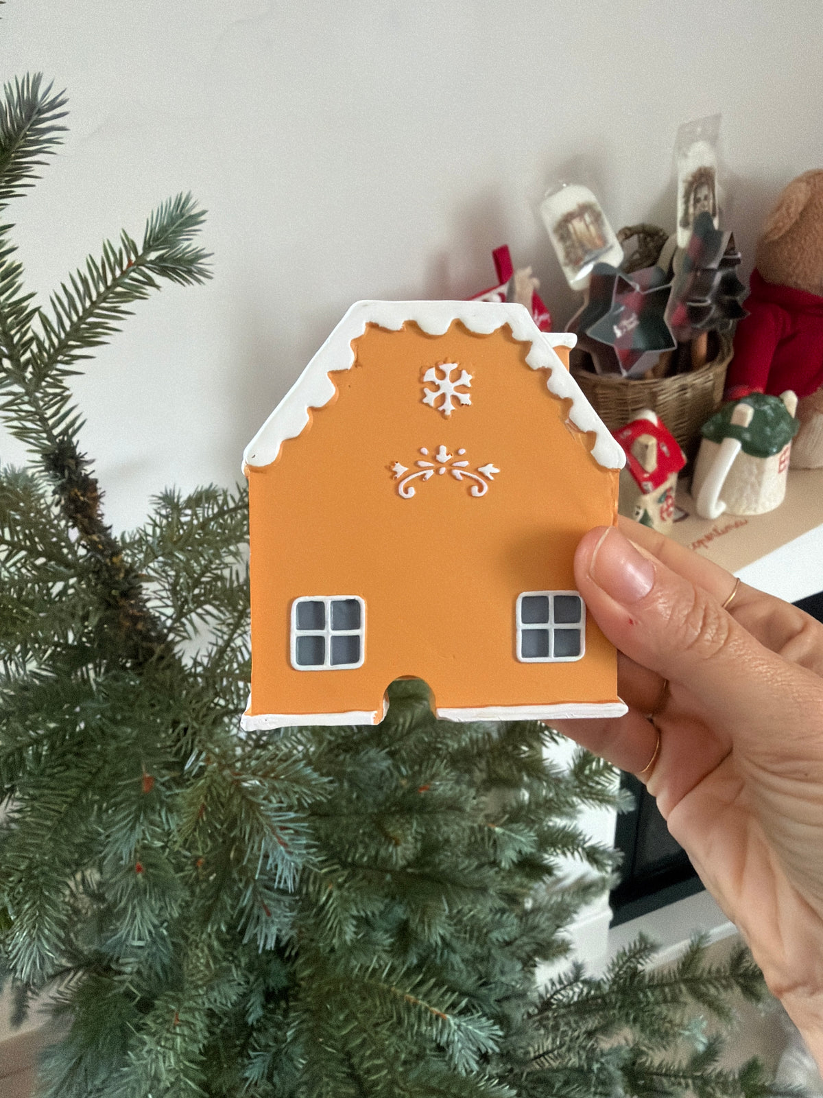 -50% sconto Bruciatore incenso CANDY CANE GINGERBREAD HOUSE sbeccata retro