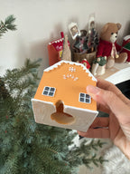 -50% sconto Bruciatore incenso CANDY CANE GINGERBREAD HOUSE sbeccata retro