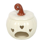 Bruciatore oli profumati / cera di soia CURLY PUMPKIN bianca