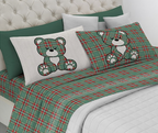 Completo letto TARTAN ORSETTO - 4 varianti colore