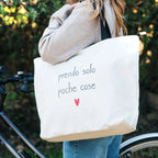 Borsa in canvas PRENDO SOLO POCHE COSE