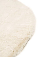 Maxi tappeto ORSETTO a forma di CUORE - ecopelliccia bianco