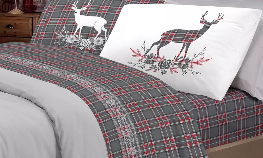 Completo letto TARTAN CERVO