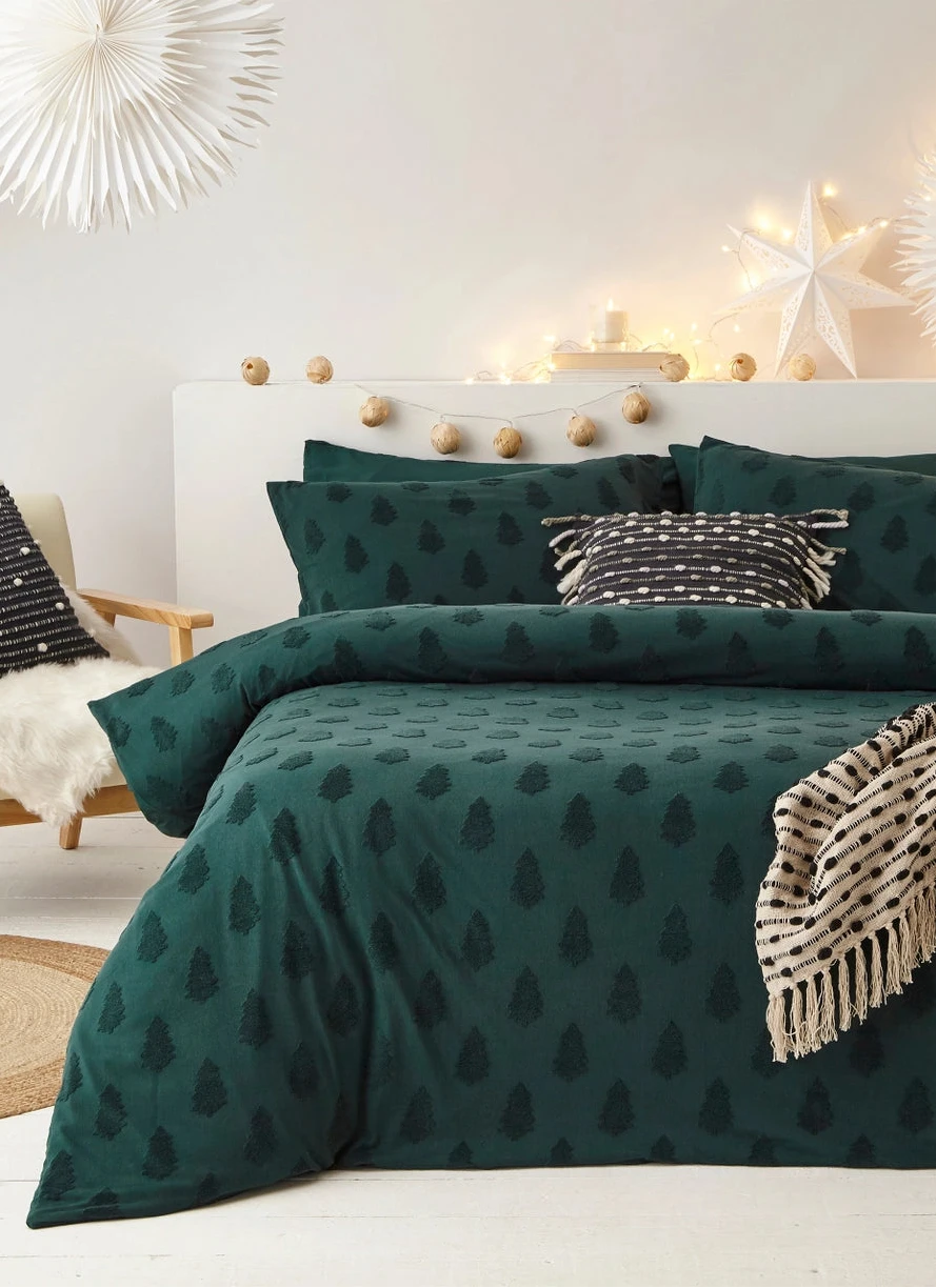 Set Copripiumino matrimoniale VELVET TREES 🎄double face