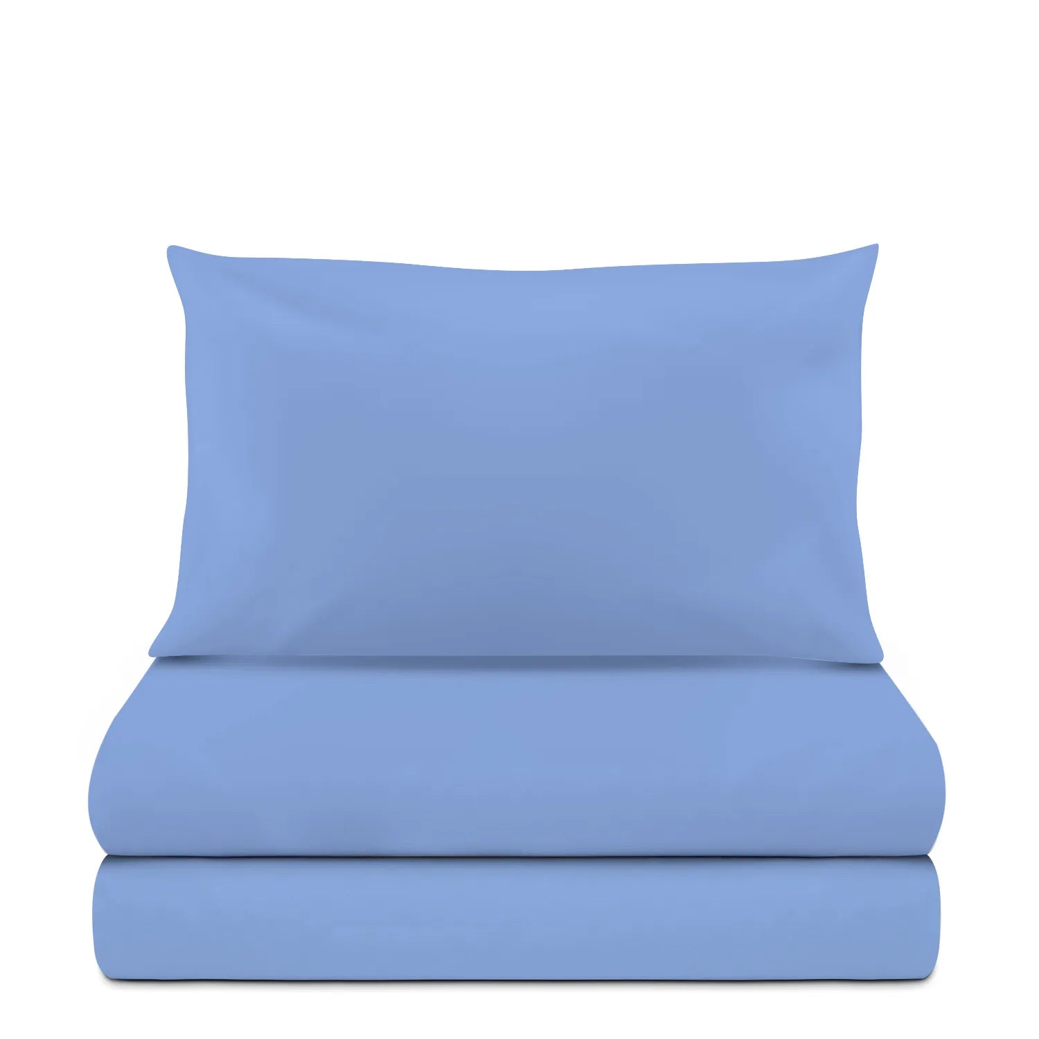 Completo letto tinta unita AZZURRO - personalizzabile