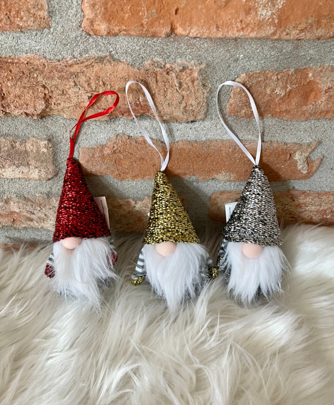 Tris Mini Gnomi da appendere GLITTER