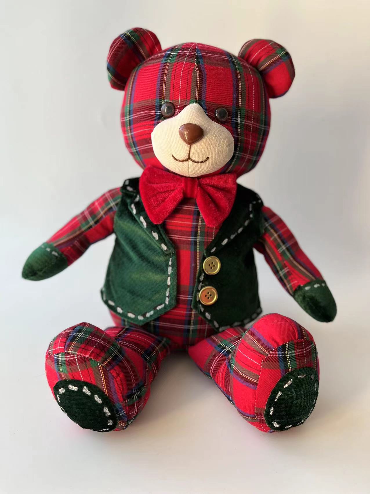 Fermaporta Orsetto tartan BERRY
