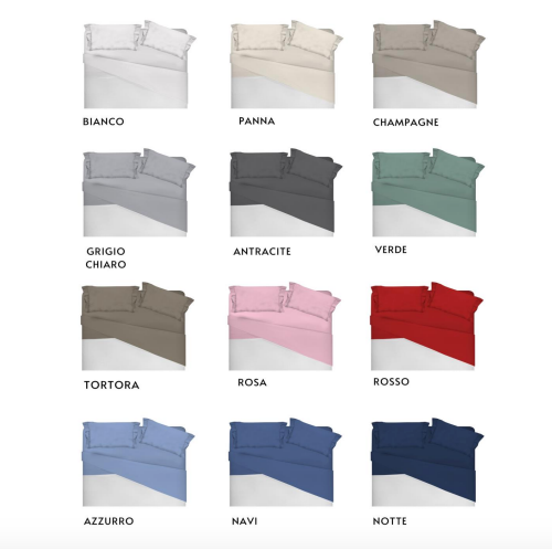 Completo letto tinta unita BIANCO - personalizzabile