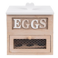 Casetta porta uova con scritta EGGS