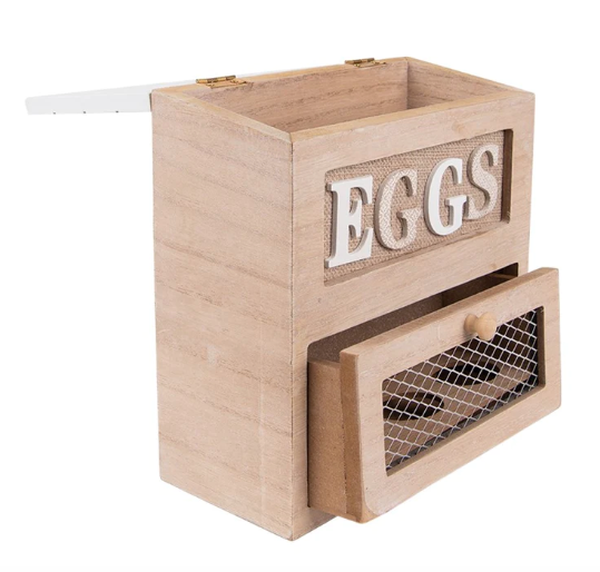 ULTIME!  Casetta porta uova con scritta EGGS