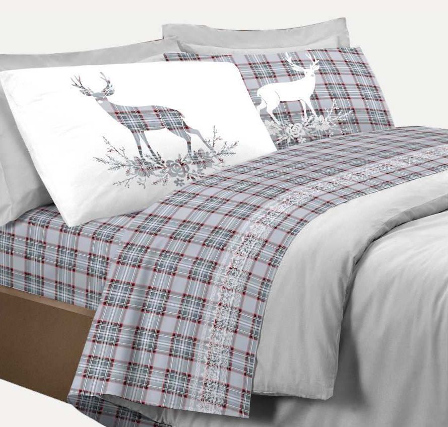 Completo letto TARTAN CERVO