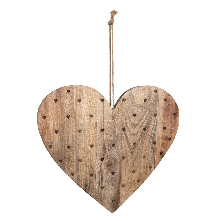Maxi tagliere a forma di cuore con tanti cuoricini