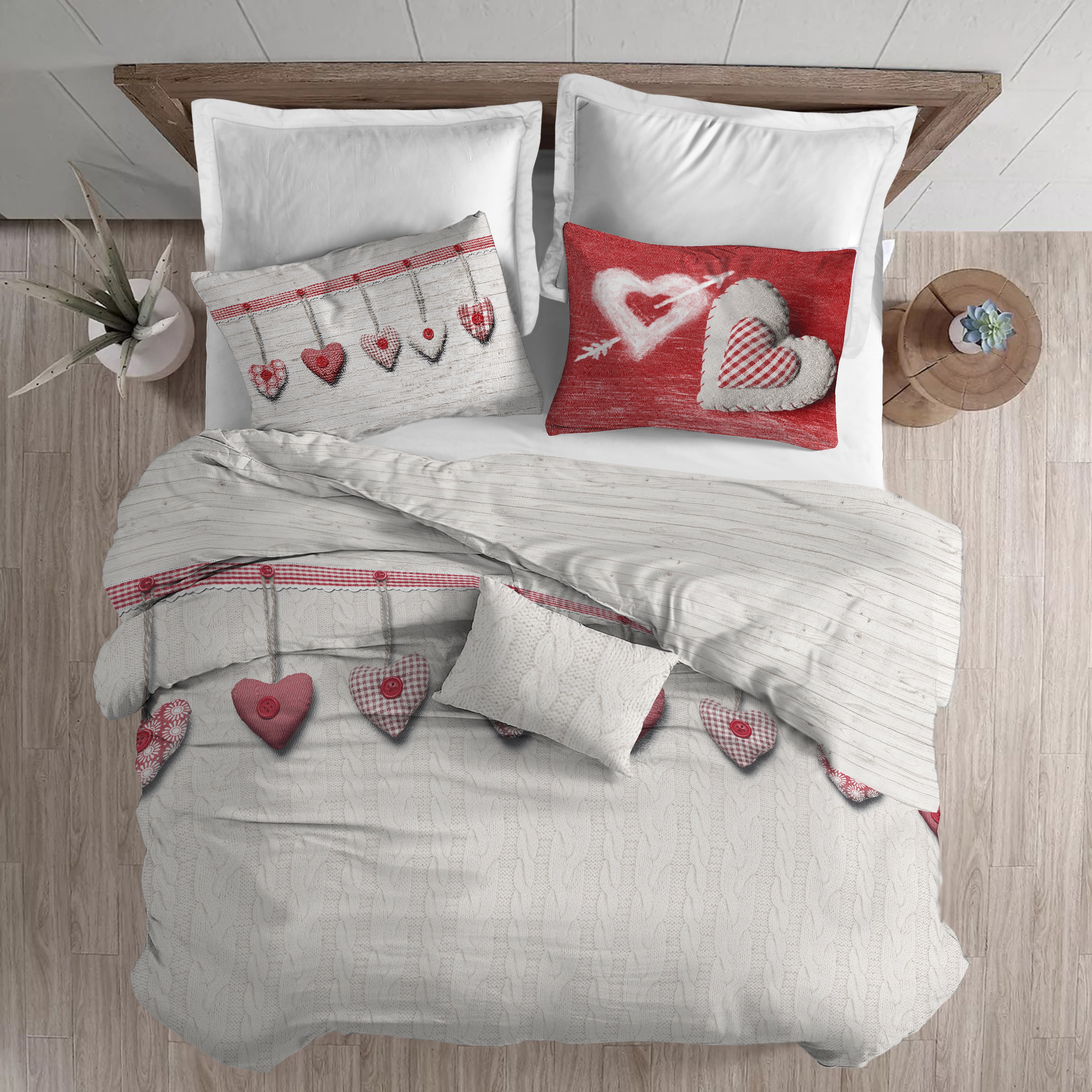 Parure Copripiumino CUORI APPESI