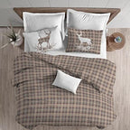 Parure Copripiumino TARTAN CERVO in CALDO COTONE