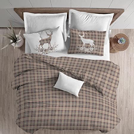 Parure Copripiumino TARTAN CERVO in CALDO COTONE