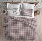 Parure Copripiumino TARTAN CERVO in CALDO COTONE