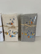 Coppia spugne viso + ospite PESCIOLINI