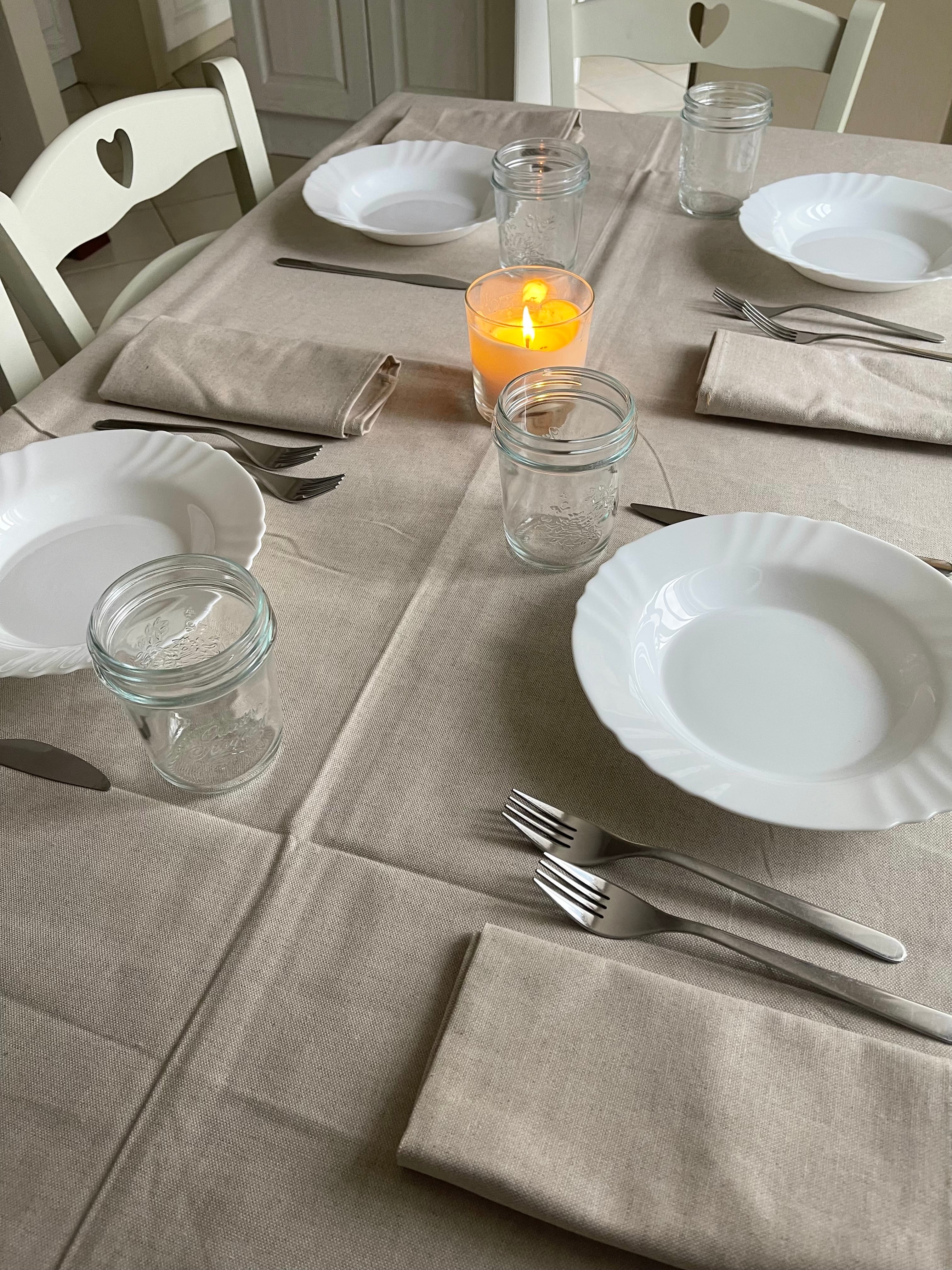 Tovaglia tinta unita BEIGE / GRIGIA